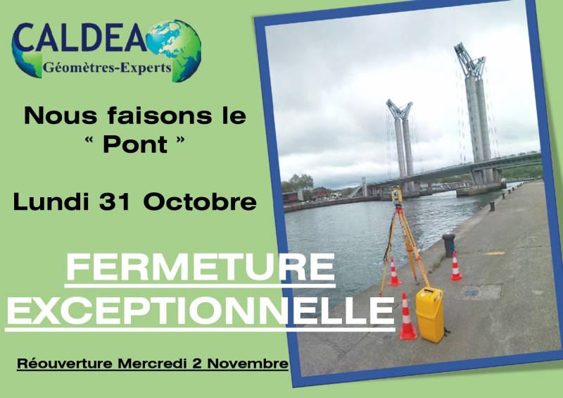 Fermeture Exceptionnelles des agences CALDEA de Elbeuf, Le Neubourg, Grand bourgtheroulde et de Vernon