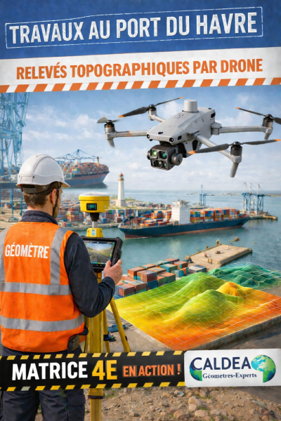 Relevé drone sur le port du havre