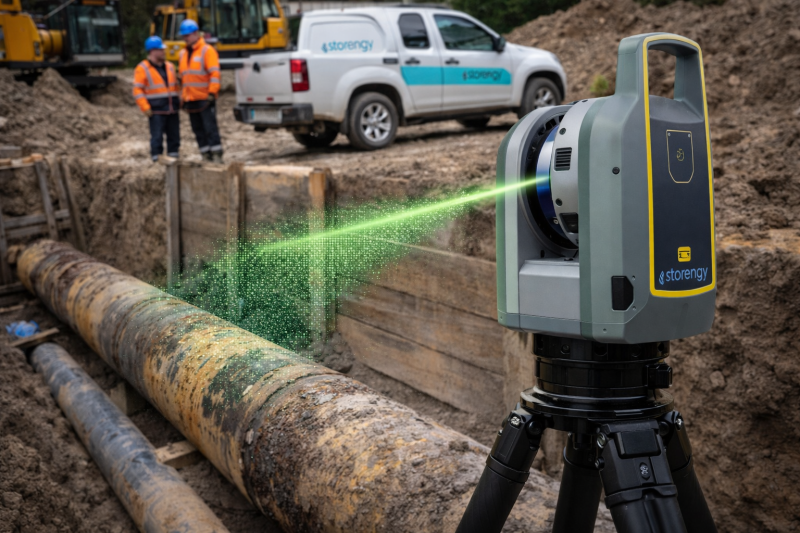 Relevé scanner 3D pour création de jumeau numérique industriel avec acquisition de données précises et modélisation des installations / Beynes site Storengy