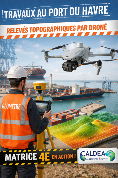 Relevé par drone au port du Havre